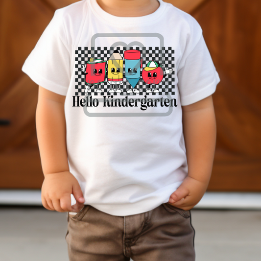 Hello Kindergarten  Checkered