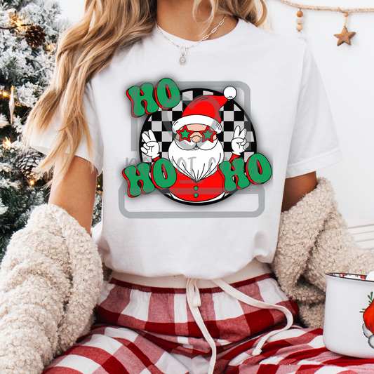 HO HO HO checkered