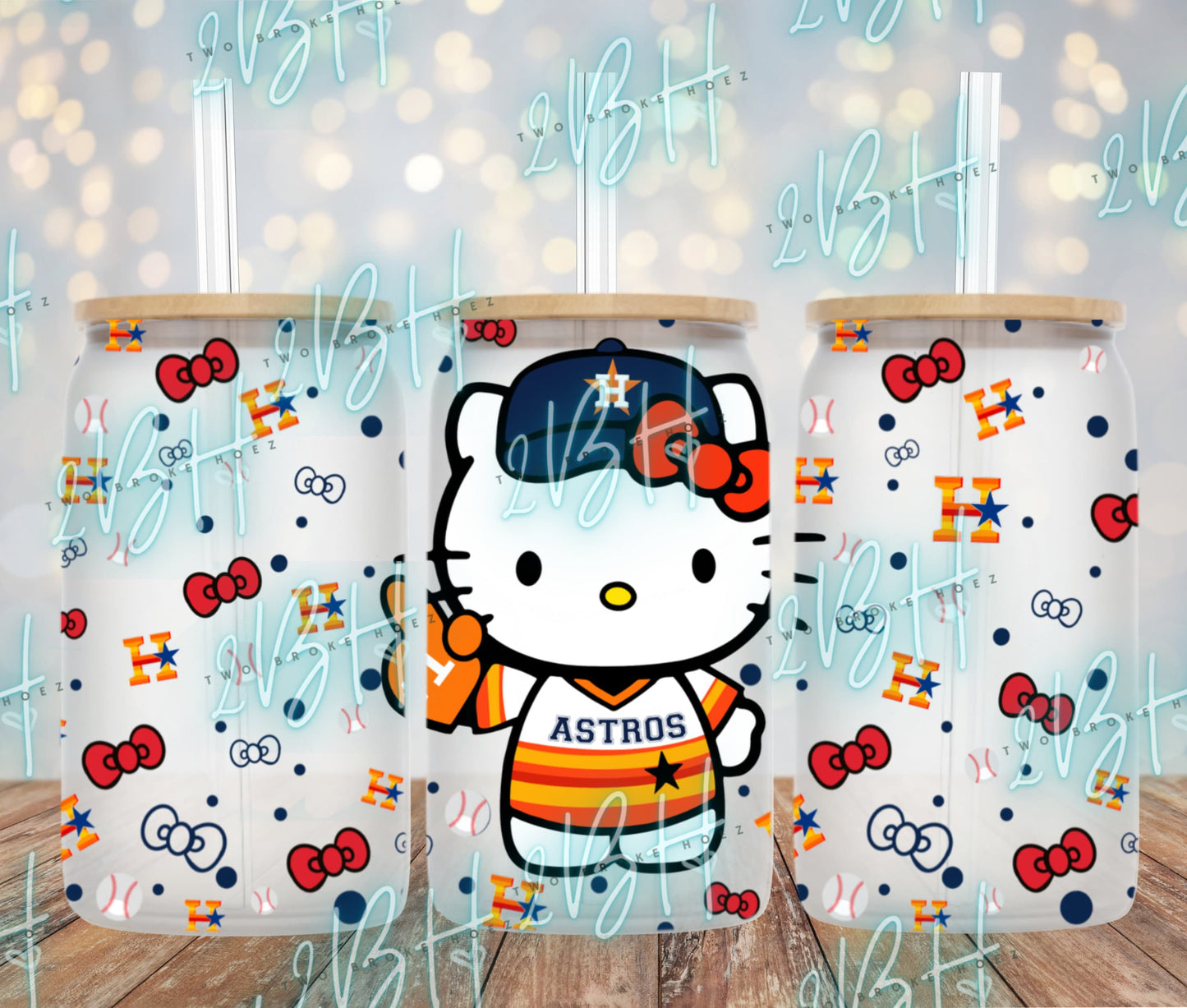 Astros Kitty 16 oz libbey Wrap