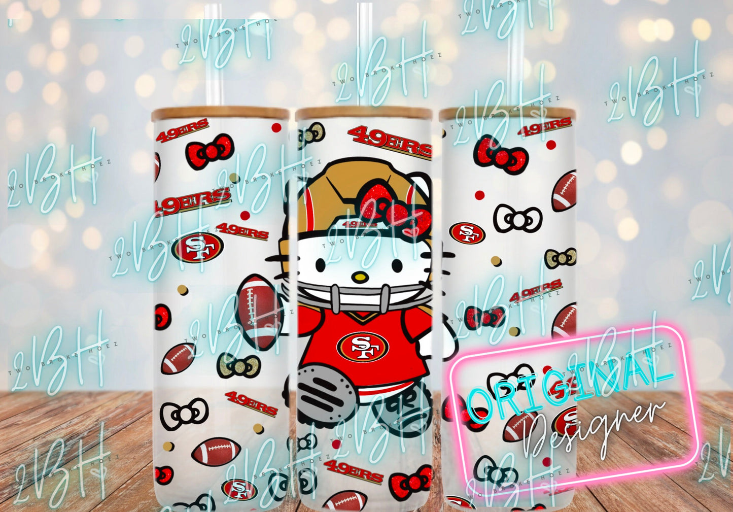 49ers player  Kitty 25 oz libbey Wrap